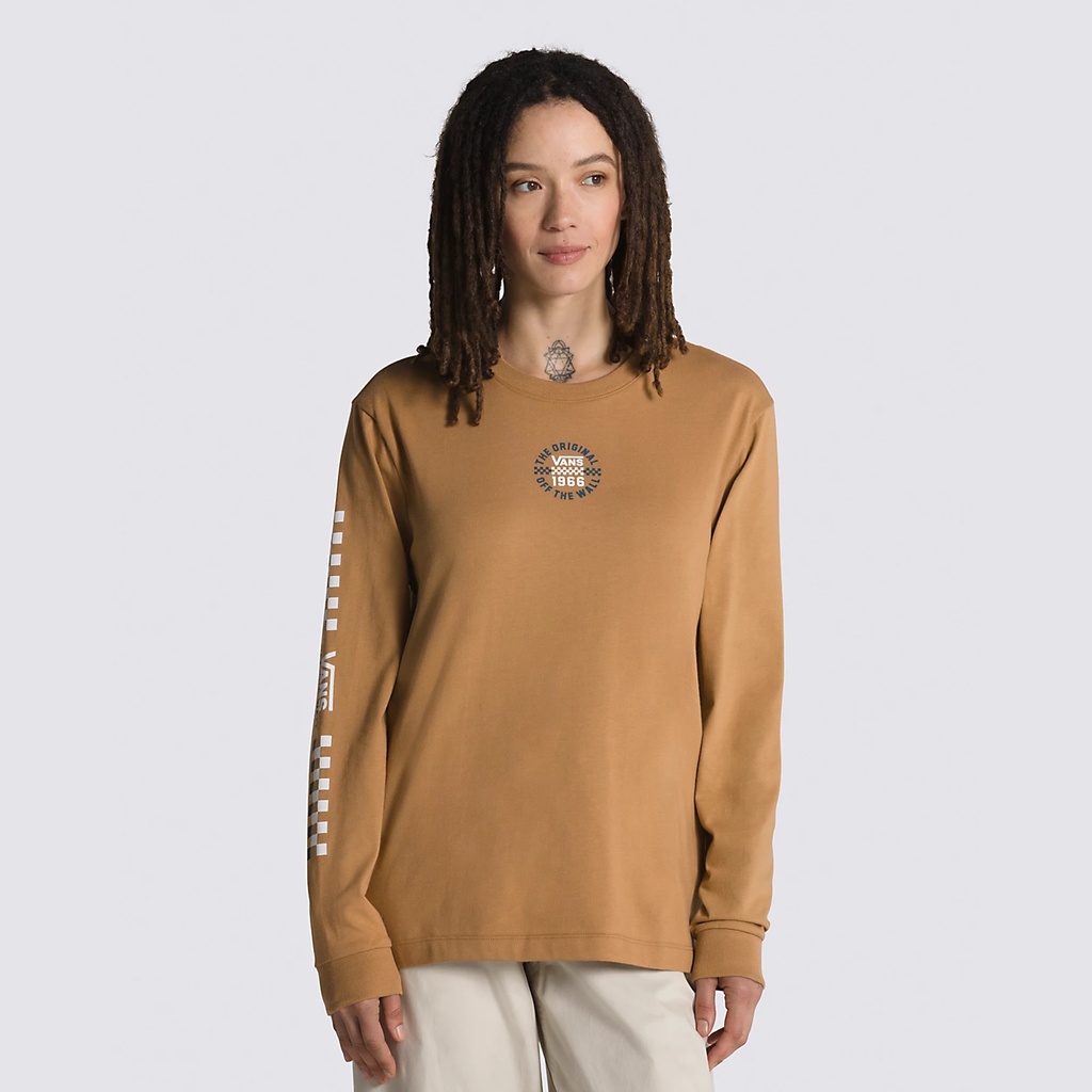 LONG SLEEVE T SHIRT VANS THE ORIGINAL BFF TEE POUR FEMME TOBACCO 5 0 Boardshop
